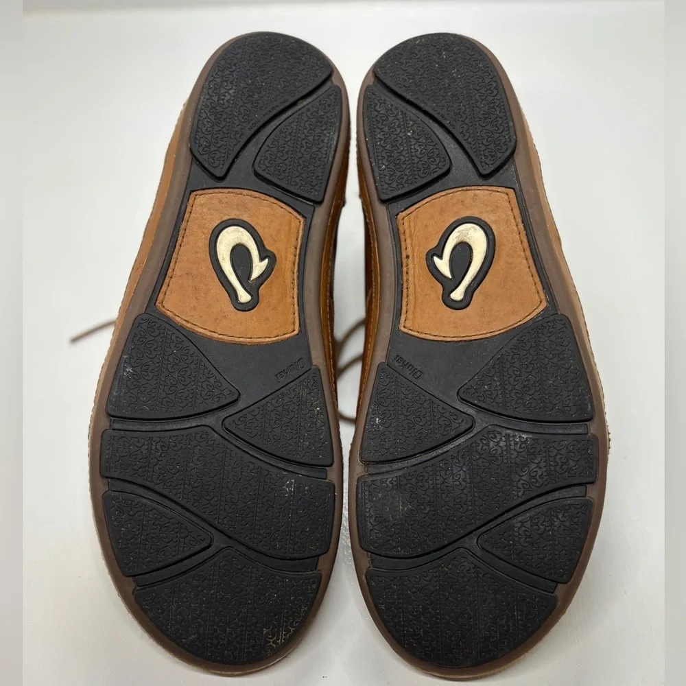 OluKai Brown Leather Chukka Boots Men’s 11 Lace Up Casual Comfort Shoes